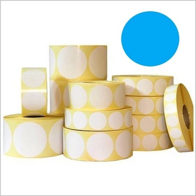 CDRmarket Самозалепващи етикети кръгъл 35 mm, 1000 компютри син хартия за TTR, роля (Tfi35/1000/NIEBI)