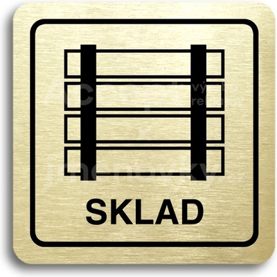 ACCEPT Piktogram sklad - zlatá tabulka - černý tisk