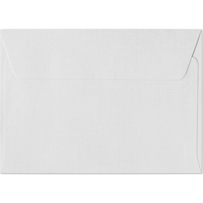 Ozdobné obálky Holland - C6, 120 g/m2, struktura látky, bílé, 10 ks