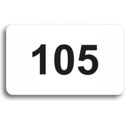 ACCEPT Číslo na dveře - typ 04 (50x30mm) - bílá tabulka - černý tisk