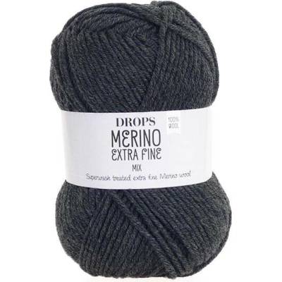 Příze DROPS Merino Extra Fine mix 03 - antracit