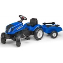 Detské šliapacie vozidlá Falk FALK Šlapací traktor New Holland T6 s vlečkou modrý FA-3080AB