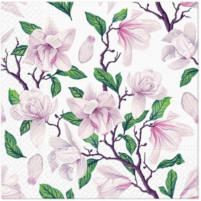 PAW SDL137300 Greeting Magnolia servítky 3V 20ks 33x33cm