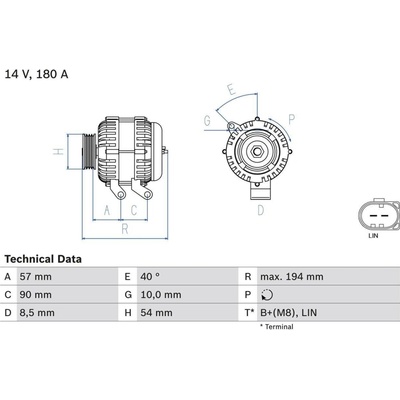 Generátor BOSCH 0 986 048 400