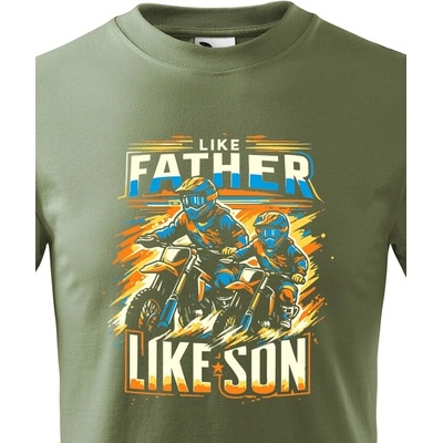 Dětské tričko Like father like son Military Canvas tričko Bezvatriko.cz 2411