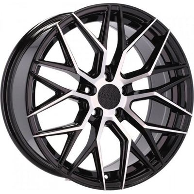 Racing Line HX035 8.5x19 5x114.3 ET40 polished black half Matt