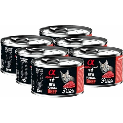 Alpha Spirit Cat Adult Beef Protein 6 x 200 g