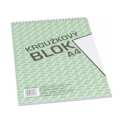 Blok s hornou väzbou A4, štvorček, 50 listov