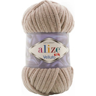Alize příze Velluto 530 kávová hnědá