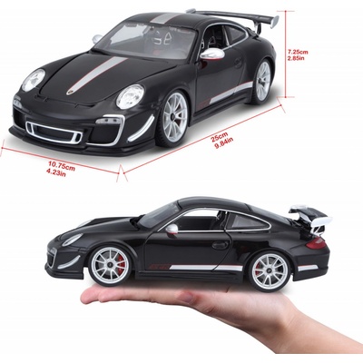 Bburago Plus Porsche 911 GT3 RS 4.0 čierna 1:18