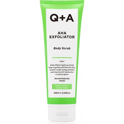 Q+A tělový peeling s Aha kyselinou 250 ml