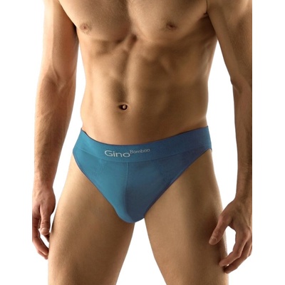 Gina pánské slipy s úzkým bokem bezešvé Bamboo PureLine 50003P petrolejové