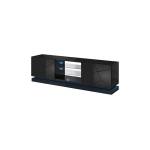 Cama meble Cama ТВ шкаф QIU 200 МДФ черен гланц/черен гланц (QIU 200CZ)