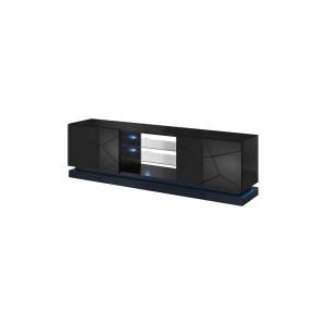 Cama meble Cama ТВ шкаф QIU 200 МДФ черен гланц/черен гланц (QIU 200CZ)