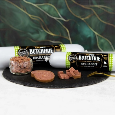 Lyopet Butcherie Rabbit sausage 400 g