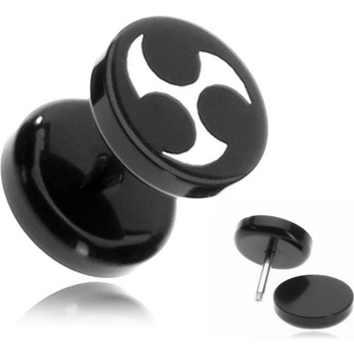 Šperky eshop plug do ucha z akrylu spirálový motiv kolečko PC28.27