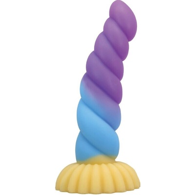 Power monsters unicorn tricolor fantasy silicone dildo 22 cm