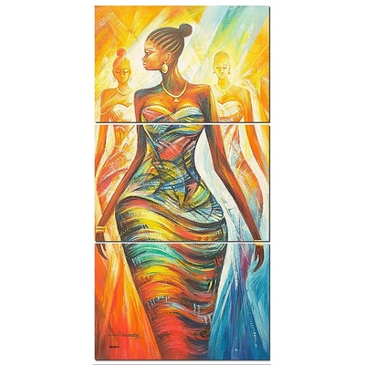 3 dílné obrazy - African Women Velikost 40 x 60cm