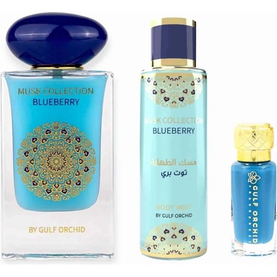 Gulf Orchid Blueberry Gift Set EDP 60ml + Mini EDP 12ml + Body Mist 250ml