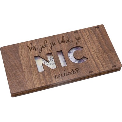 Dárková krabička na peníze "NIC"