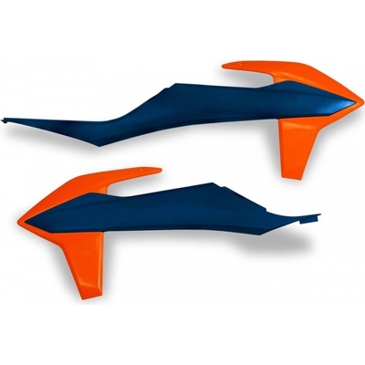 UFO kryty chladiče KTM SX/SXF(SX-F) 125/150/250/350/450 19-22, EXC 125 20-21, EXC/EXCF(EXC-F) 150/250/300/350/450/500 TPI 20-2023 barva (modrá/oranžová)