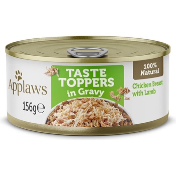 Applaws 12х156г Taste Toppers Applaws, консервирана храна за кучета, в сос - пилешко с агнешко