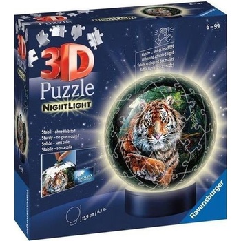 Ravensburger 3D puzzleball Svítící Tygr 72 ks