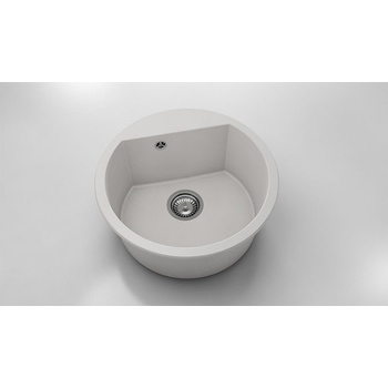 Image 1 of FAT Кръгла мивка Vanguard 223, Fat Granite, 1001 бял, с включен сифон