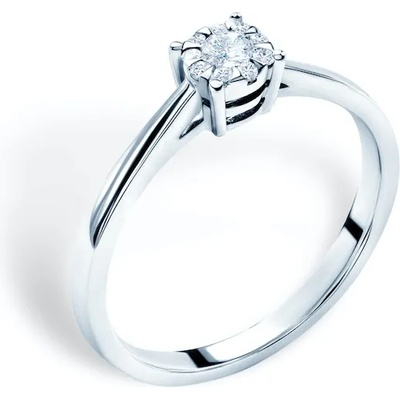 SAVICKI Модерен годежен пръстен: бяло злато. диаманти