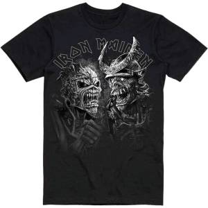 Iron Maiden Senjutsu Large Grayscale Heads Тениска с къс ръкав Black L (IMTEE152MB03)