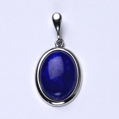 Čištín Stříbrný přívěsek přírodní lapis P 1455