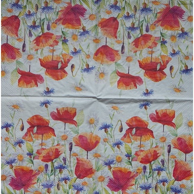 Ambiente obrúsky Máky a kopretiny 33x33cm