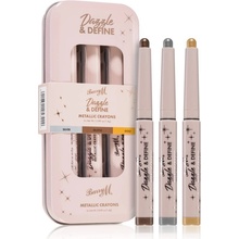 Barry M Dazzle & Define očné tiene v ceruzke 1,4 g + očné tiene v ceruzke 1,4 g + Dazzle Define Metallic Crayon metalické oční stíny v tužce Silver očné tiene v ceruzke 1,4 g