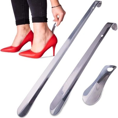 Sada kovových obuvákov na topánky - 12 cm, 26 cm, 51 cm, strieborná