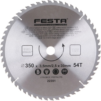 Festa Pilový kotouč TCT 350 x 30 x 3,5/2,5 mm 54 zubů 22351