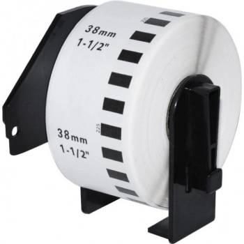 Compatible съвместими етикети Brother DK-22225 - White Continuous Length Paper Tape 38mm x 30.48m, Black on White - MK-DK-22225 (MK-DK-22225)