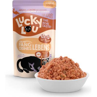 Lucky Lou Lifestage Adult s drůbežím masem a lososem 125 g