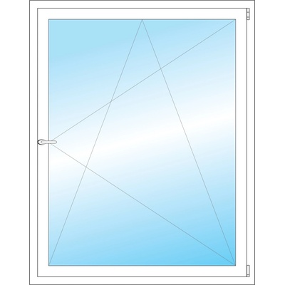 OKNA HNED Plastové okno 114x144 cm bílé otevíravé a sklopné pravé