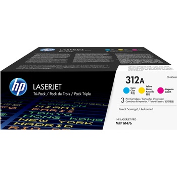Image 1 of HP 312A Cyan Tri-Pack LaserJet Toner Cartridge (CF440AM)