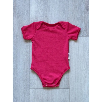 Rostoucí Merino Body MoniLu kr. rukáv melounová Body