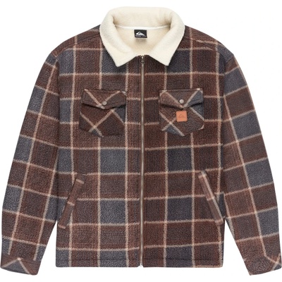 Quiksilver Мъжко поларено яке Quiksilver Sherpa Jacket Fleece jacket - Chocolate Brown / Sherpa Plaid (005-6203-0112)