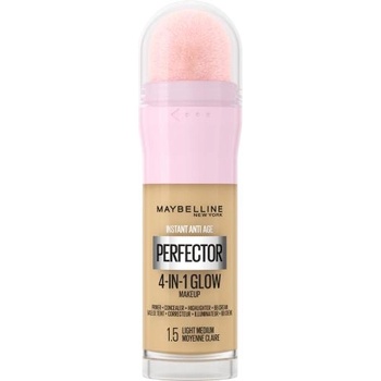Image 1 of Maybelline Instant Anti-Age Perfector 4-In-1 Glow подчертаващ течен фон дьо тен с гъбка 20 ml нюанс 1.5 Light Medium