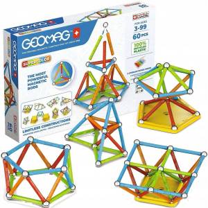 Geomag Магнитен конструктор, Geomag, Supercolor, 60 части