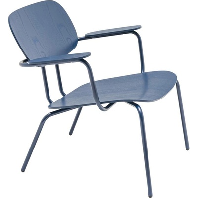MDD Modré lounge křeslo New School s područkami