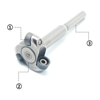 Mini Guľatá Frézovacia stopka do priamej brúsky 3,2mm - DCR