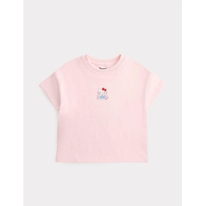 Marks & Spencer Тениска с мотив Hello Kitty, от чист памук (2-8 години) Marks & Spencer розова Marks & Spencer | Rozov | Момичешки | 5-6 години