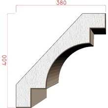 Dekora Stuck - podstřešní římsa 2000x400x380mm č. 316000