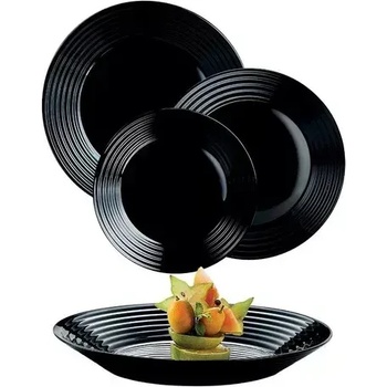 Сервиз за хранене Carine Harena Modern Opal от 18части в черно19части (19053)