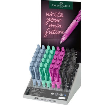 Faber-Castell Химикалка Poly Ball View, 40 броя в дисплей (1005120687)