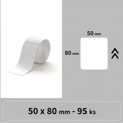 Niimbot A2A88358701 50 x 80 mm 95 ks bílé samolepicí štítky